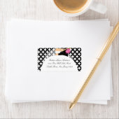 Étiquette d'adresse de retour de mariée et de mari (En situation)