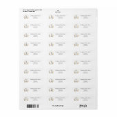 Étiquette d'adresse de retour de monogramme de bla (Feuille entière)