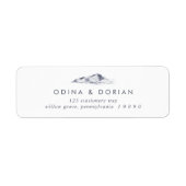 Étiquette d'adresse de retour de montagne simple (Devant)