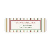 Étiquette d'adresse de retour de Noël (Devant)