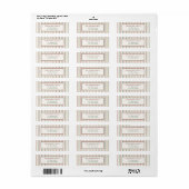 Étiquette d'adresse de retour de Noël (Feuille entière)