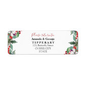 étiquette d'adresse de retour de Noël (Devant)