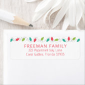 Étiquette d'adresse de retour de Noël (En situation)