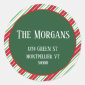 Étiquette d'adresse de retour de Noël (Devant)