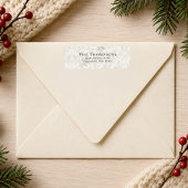 Étiquette d'adresse de retour de Noël à feuillage