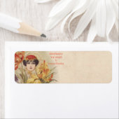 Étiquette d'adresse de retour de Noël de Joyeux Ar (En situation)