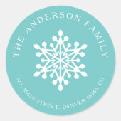 Étiquette d'adresse de retour de Noël d'hiver (Devant)