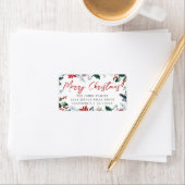 Étiquette d'adresse de retour de Noël festive (En situation)