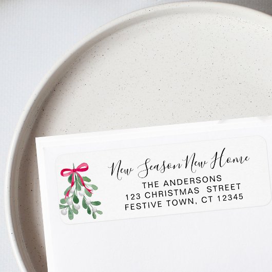 Étiquette d'adresse de retour de Noël Gui