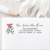 Étiquette d'adresse de retour de Noël Gui (En situation)