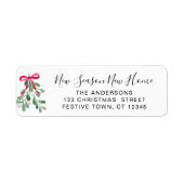 Étiquette d'adresse de retour de Noël Gui (Devant)