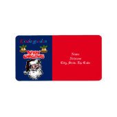 Étiquette d'adresse de retour de Noël, Kinder (Devant)