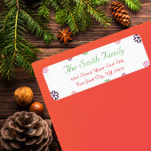 Étiquette d'adresse de retour de Noël personnalisé