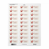 Étiquette d'adresse de retour de Noël rétro (Feuille entière)