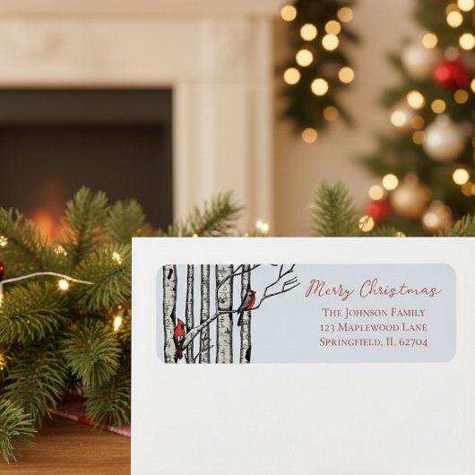 Étiquette d'adresse de retour de Noël rustique Car