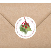 Étiquette d'adresse de retour de papeterie de Noël