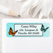 Étiquette d'adresse de retour de papillon assez Tu (En situation)