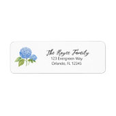 Étiquette d'adresse de retour de peinture de fleur (Devant)