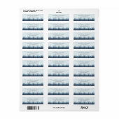 Étiquette d'adresse de retour de petit mariage ble (Feuille entière)