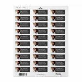 Étiquette d'adresse de retour de photo de diplômé  (Feuille entière)