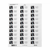 Étiquette d'adresse de retour de photo personnalis (Feuille entière)