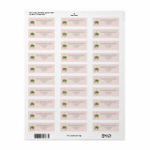 Étiquette d'adresse de retour de plante de maison (Feuille entière)