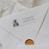 Étiquette d'adresse de retour de porte de Noël ble