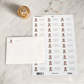 Étiquette d'adresse de retour de porte de Noël rou