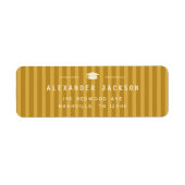 Étiquette d'adresse de retour de remise de diplôme (Devant)