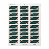 Étiquette d'adresse de retour de roses de Bourgogn (Feuille entière)