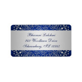 Étiquette d'adresse de retour de rouleaux complexe (Devant)