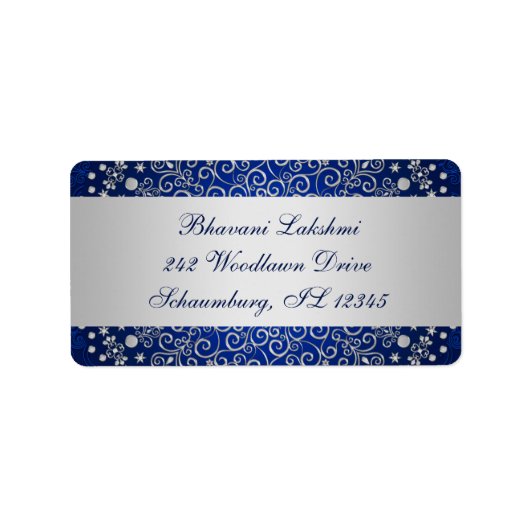 Étiquette d'adresse de retour de rouleaux complexe (Devant)