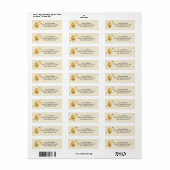 Étiquette d'adresse de retour de ruches d'abeilles (Feuille entière)