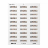 Étiquette d'adresse de retour de script élégant po (Feuille entière)