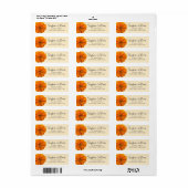Étiquette d'adresse de retour de Souci Orange (Feuille entière)