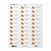 Étiquette d'adresse de retour de Spaniel King Char (Feuille entière)