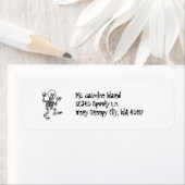 Étiquette d'adresse de retour de squelette (En situation)