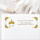 étiquette d'adresse de retour de tournesol de lico (En situation)