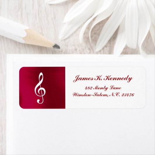 ÉTIQUETTE D'ADRESSE DE RETOUR DE TRABLE (En situation)