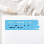 Étiquette d'adresse de retour de trait de brosse (En situation)