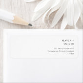 Étiquette d'adresse de retour de typographie class (En situation)