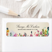 Étiquette d'adresse de retour de typographie de sc (En situation)