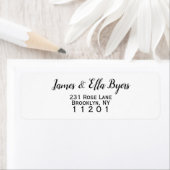 Étiquette d'adresse de retour de typographie de sc (En situation)