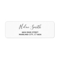 Étiquette d'adresse de retour de typographie de sc