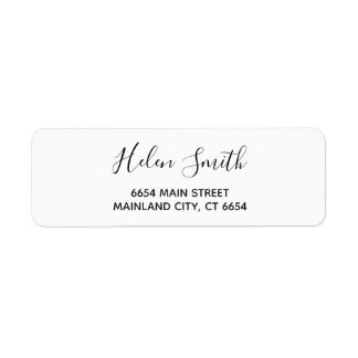 Étiquette d'adresse de retour de typographie de sc