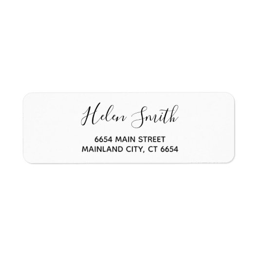 Étiquette d'adresse de retour de typographie de sc (Devant)