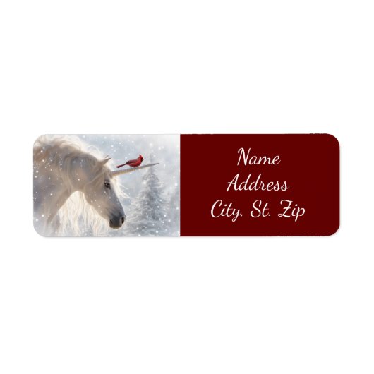 Étiquette d'adresse de retour de vacances de Noël (Devant)