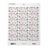 Étiquette d'adresse de retour de vacances festive (Feuille entière)