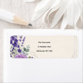 Étiquette d'adresse de retour de verdure florale i (En situation)