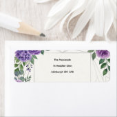 Étiquette d'adresse de retour de verdure florale i (En situation)